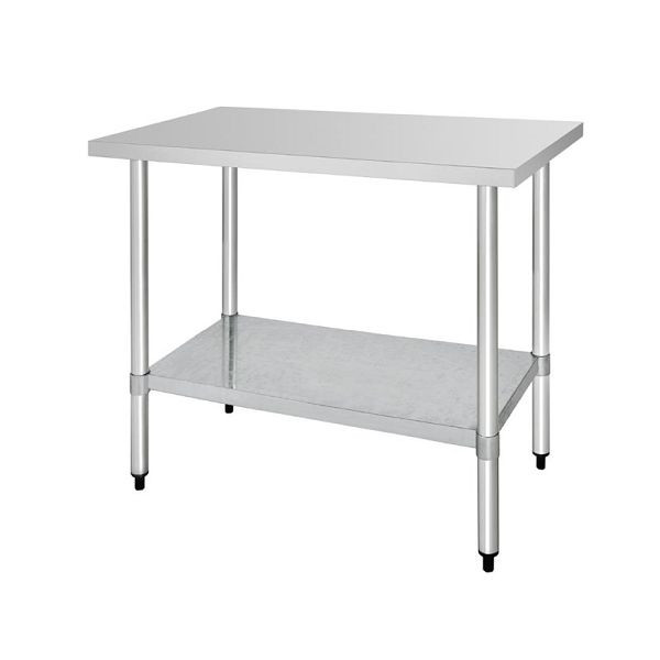 Vogue Arbeitstisch mit Regalboden 120 x 60cm, ohne Aufkantung, T376