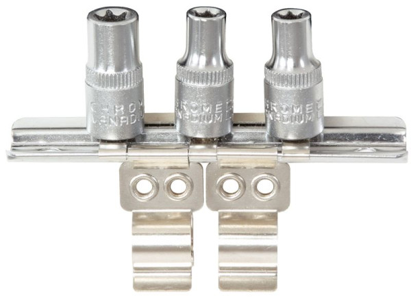 KS Tools 1/4" Clip-Leiste für 3 Nüsse, 911.1180-3, 4042146158333