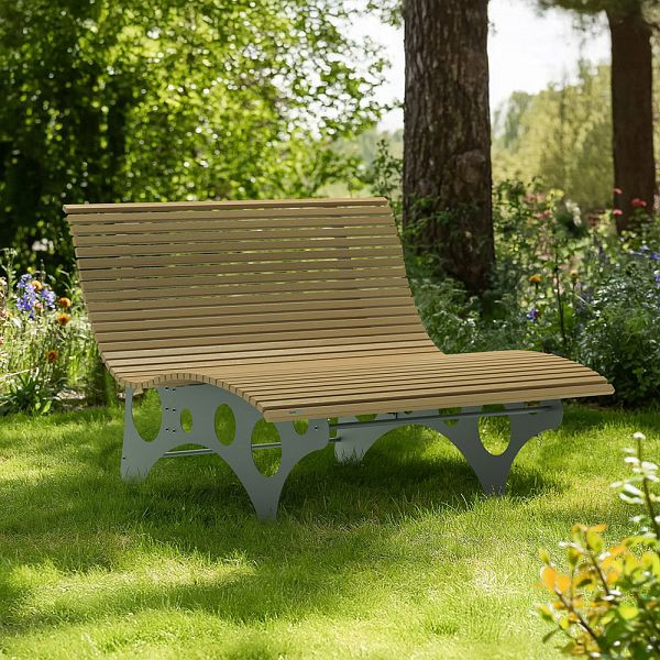 HOME DELUXE Wellenliege NIRA, Teak, 73038, 4058166425256