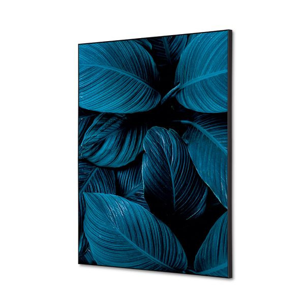 Showdown Displays Spannstoff Wanddekoration SET A2 Botanische Blätter Blau, TFR22WA2-SET-I20