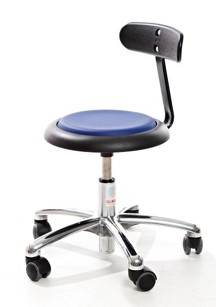 Global Professional Seating Micro Alu50 Hocker Rückenlehne Kunststoff, 4092812001
