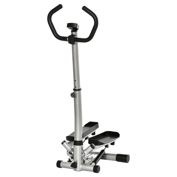 HOMCOM Stepper Heimtrainer für Zuhause mit LCD-Bildschirm einstellbare Geschwindigkeit Metall ABS 55 x 53 x 118-128 cm, A90-279SR