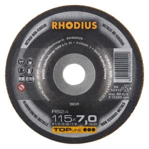 Rhodius TOPline RS24 Schruppscheibe, Durchmesser [mm]: 115, Stärke [mm]: 7, Bohrung [mm]: 22.23, VE: 25 Stück, 200349