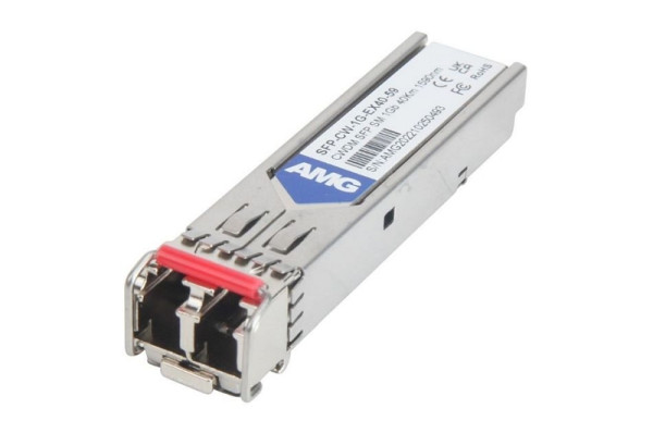 AMG Systems SFP, 1Gb/s, Doppelfaser, Singlemode, 40km Reichweite Tx/Rx: 1590nm, LC, DDM, DWDM, SFP-CW-1G-EX40-59