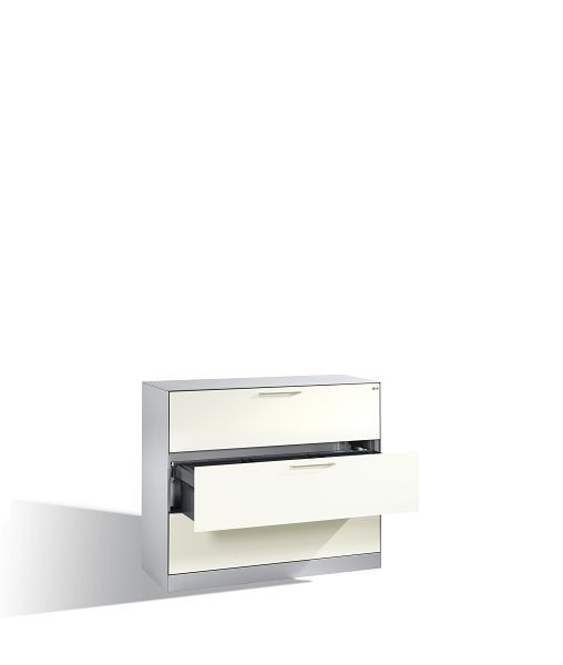 C+P Hängeregistraturschrank Asisto, H1010xB1200xT435mm, Farbe: Verkehrsweiß, Bügelgriff, 146041-313 S10087