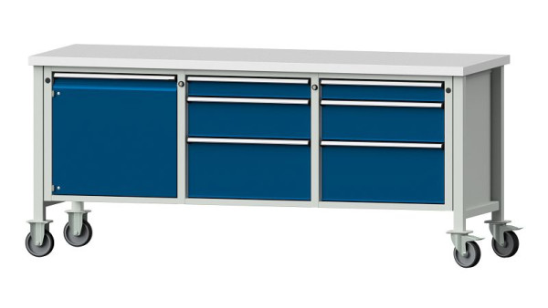 ANKE Werkbänke Kastenwerkbank, Modell 125 V, 2000 x 700 x 890 mm, RAL 7035/5010, KSP 40 mm, 306.065