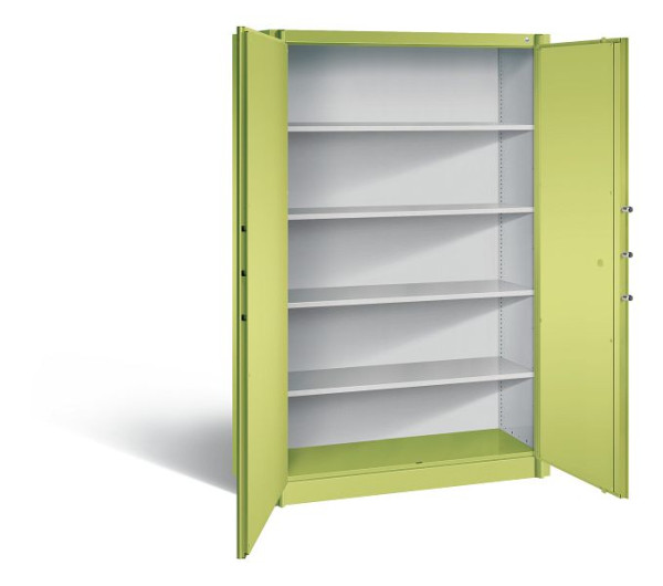 C+P Feuerschutzschrank Certos, H1950xB1200xT500mm, Farbe: Viridingrün / Viridingrün, Klinkengriff, 5 OH, 1180-00 S10759