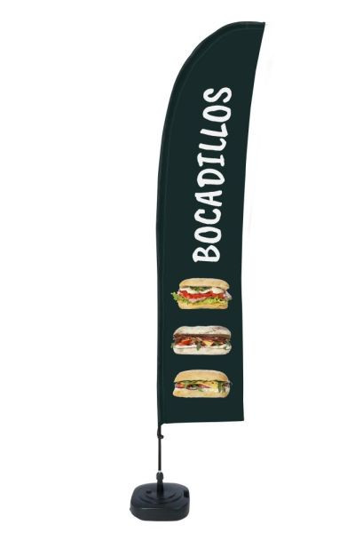 Showdown Displays Beach Flag Budget Wind Komplettset Sandwiches Spanisch, BFBL-WT21-17-I148