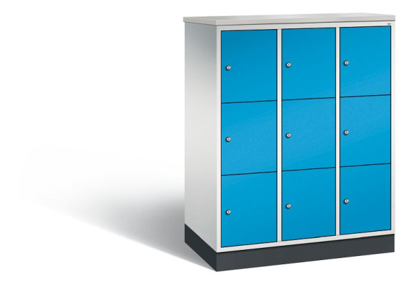 C+P Schließfachschrank Intro, H1255xB920xT490mm, Farbe: Lichtgrau / Lichtblau, 8573-301 S10360