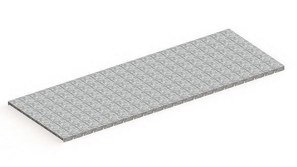 Meta Stahlpaneelboden 2225x800x25 mm, verzinkt, für Palettenregal MULTIPAL, 200189681