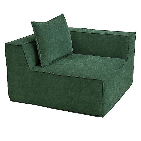 Mendler Eckteil/Zubehör für Sofa HWC-O54, Loungesessel Polstersessel Armlehne, Stoff/Textil (300g/m²) 63x97x97cm, grün, 153414