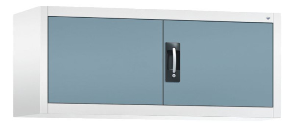 C+P Flügeltürenschrank Acurado-900, H500xB1200xT400 mm, Weiß/Horizontblau, 9464-000 S10243