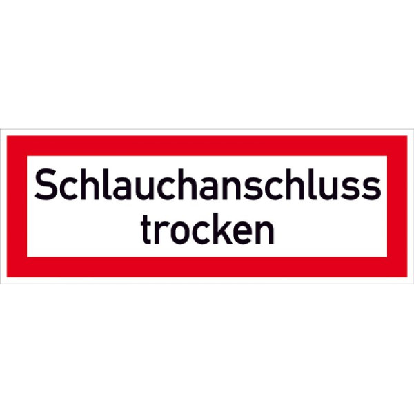 Stein HGS Hinweisschild, Schlauchanschluss trocken, 11.2586