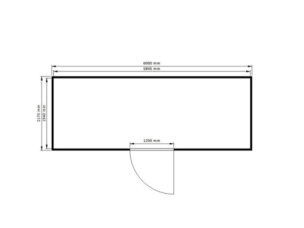 SÄBU SAFE Tank STI 1900 ALG, isoliert, komplett montiert, Kunststoffbeschichtet RAL 9002, 6.380 x 2.170 x 2.560 mm, F8850700101-F911