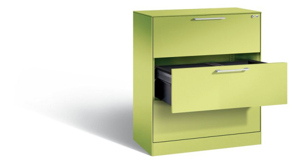 C+P Hängeregistraturschrank Asisto, H1010xB800xT435mm, Farbe: Viridingrün / Viridingrün, Bügelgriff, 146043-312 S10155