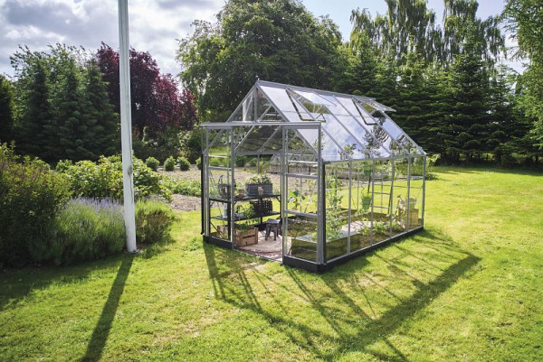 Halls Gewächshaus ICON 8, 8.1 m² Alu mit 3 mm Blankglas, HR01287