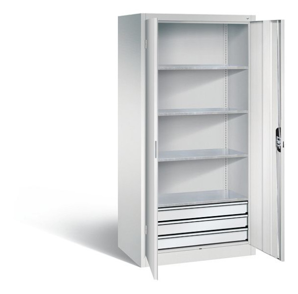 C+P Werkzeugschrank Acurado, H1950xB930xT600mm, Farbe: Lichtgrau, Muldengriff, 8922-503 S10055