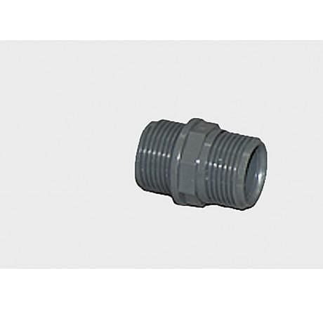 Cemo PVC-Doppelnippel R1", mit Außengewinde, 1527, 4052886223918
