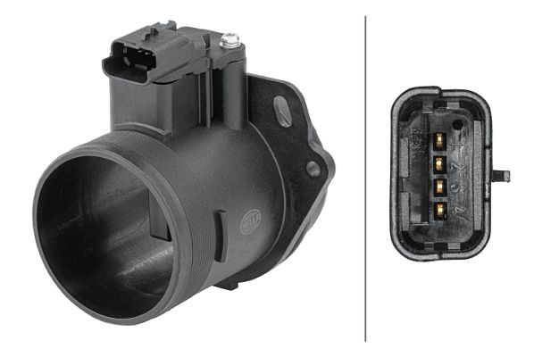 HELLA Luftmassenmesser, 4-polig, Rohrstutzen, 8ET 358 095-651