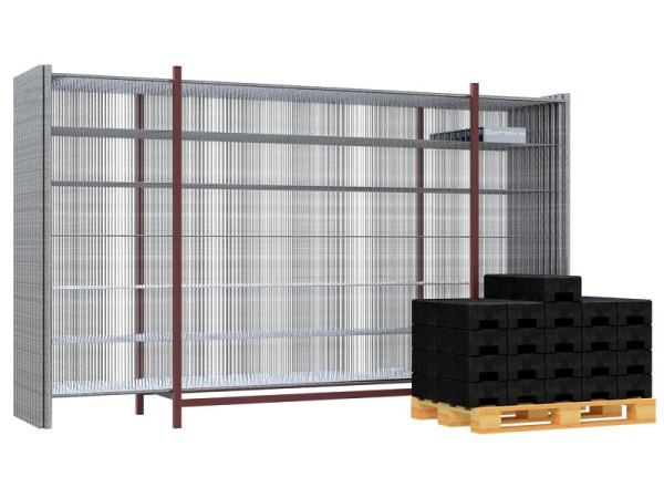 Schake Bauzaun-Set "Cloud", bestehend aus: 20x Mobil-Bauzaun Cloud 2,00x3,50 m verzinkt ohne Haken und Ösen, BZ-20CLOUD