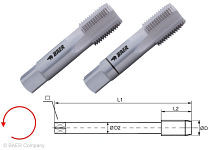 BAER HSSG Handgewindebohrer 2-teilig Satz G (BSP) 1.3/4 x 11 - LINKS, 130302012