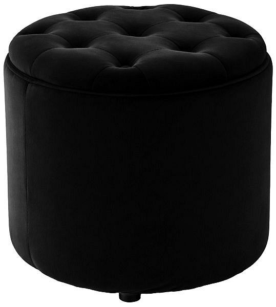 CLP Sitzhocker Pantin Samt, schwarz, 312650, 4251756406332