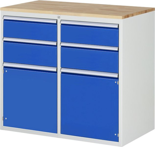 RAU Schubladenschrank 7000, 1145x650x1035mm, li: H180, H210mm, Flügeltür, re: H180, H210mm, Flügeltür, Buche-Massiv, 03-LL7.1.1A-B.11