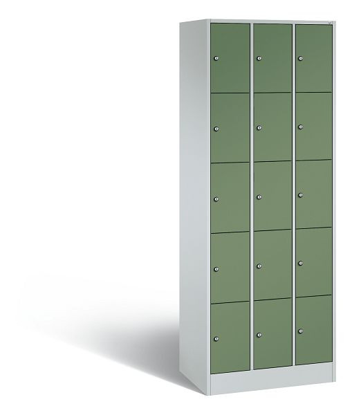 C+P Schließfachschrank Serie 8070, H1950xB680xT480 mm, Grau/Resedagrün, 80700-30 S10026