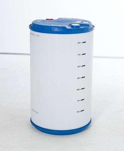 DENIOS Kunststoff-Spundfass, 220 l, Spundverschraubung 2'' grob und 2'' TriSure, Skala, 279037