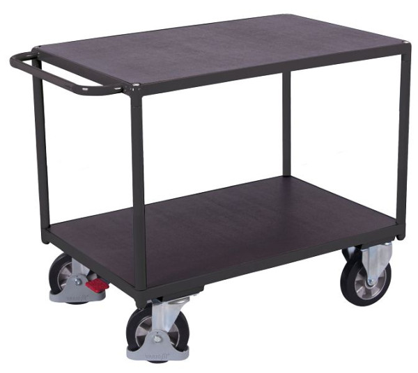 VARIOfit Schwerlast Tischwagen mit 2 Ladeflächen, Ladefläche: 995 x 700 mm, RAL 7016 anthrazitgrau, sw-700.530/AG