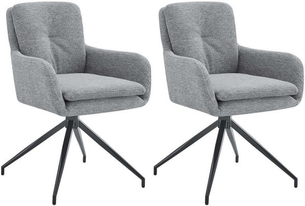 CLP Esszimmerstuhl Pickett Stoff, grau, VE: 2 Stück, 326691