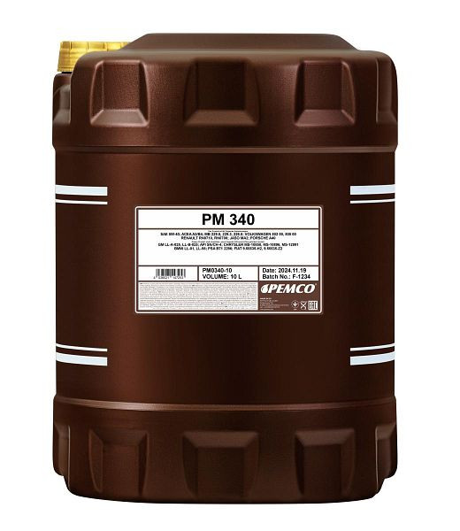 PEMCO Motorenöl 340 5W-40, VE: 10 l, PM0340-10, 4036021147253
