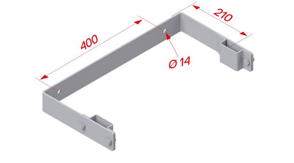 HYMER Wandhalter U-Form, Stahl verzinkt, 20010125, 4019502366374