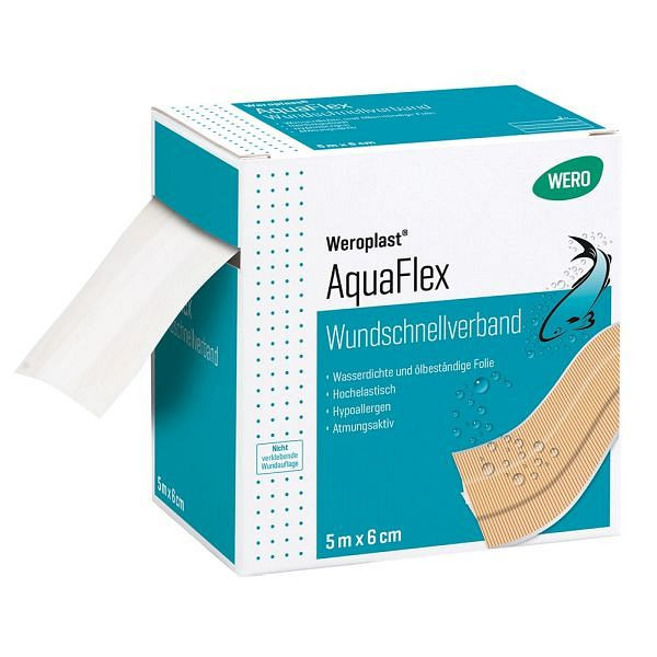 WERO Weroplast AquaFlex Wundschnellverband 5 m x 6 cm, 170258