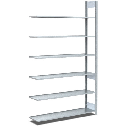 BITO Fachbodenregal Typ: EL Anbaufeld 25mm-Boden Set /Archivregal 70kg 2199x996x324 verzinkt, C1251-0002