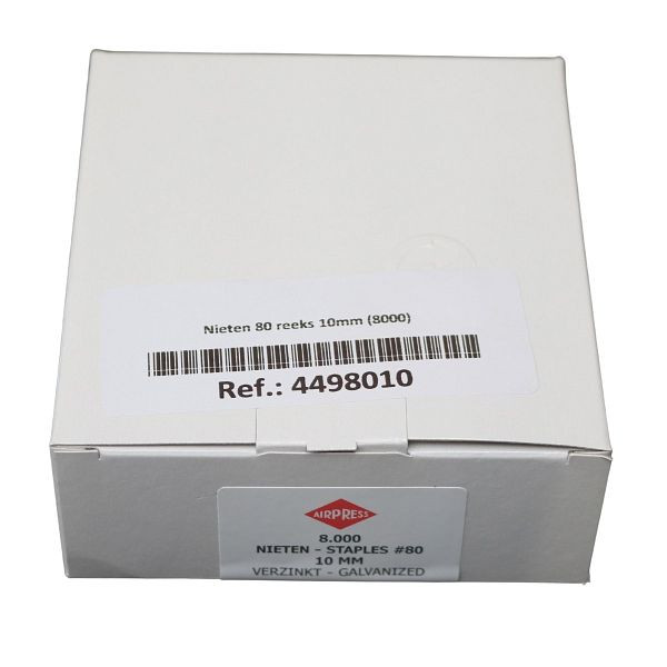 Airpress Tackerklammern Typ 80, 10 mm, 8000 Stück, 4498010
