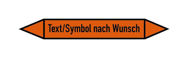 Schilder Klar Rohrleitungskennzeichen Säuren-Text nach Wunsch, 100x15 mm Folie selbstklebend, 30900/60