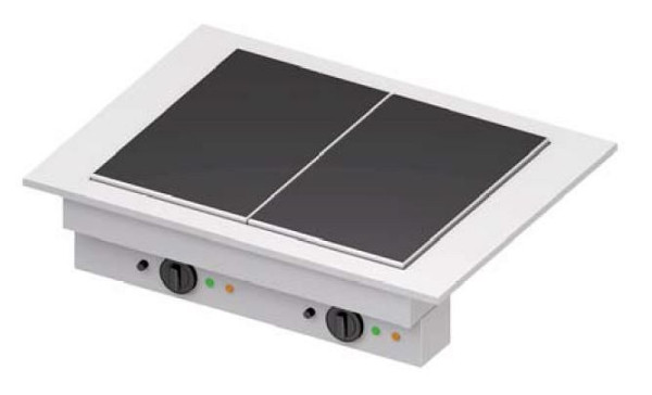 Stalgast Glaskeramik-Wärmeplatte "Drop-In" 3xGN 1/1 1155x620x270 mm Edelstahlabdeckung, DI11108