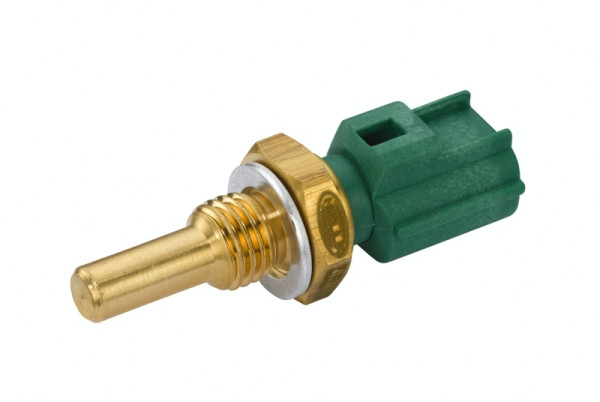 HELLA Sensor, Kühlmitteltemperatur, 12V, 2-polig, geschraubt, mit Dichtung, 6PT 009 107-481