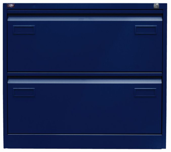 Bisley LIGHT Hängeregistraturschrank, doppelbahnig 2 HR-Schubladen, oxfordblau, CDF2639