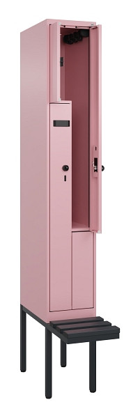 C+P Z-Spind Evolo PLUS, Bank, 2 Fächer, 2120x300x815mm, 3015/3015, Drehriegel, Material Sitzfläche Kunststoff, 0490437-102 S10083