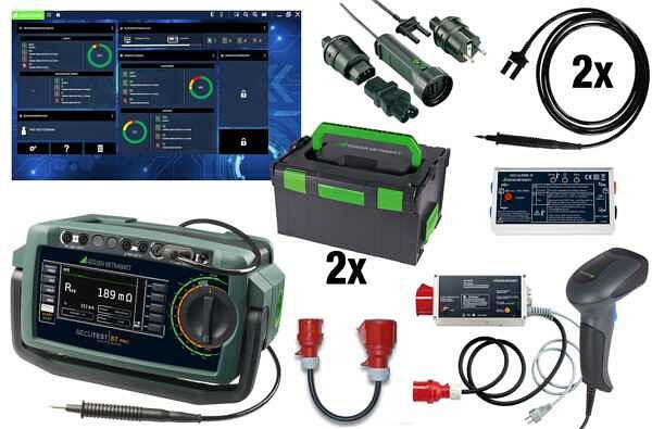 Gossen Metrawatt Gerätetester-Set mit Prüfsequenzen für EN 50678 (VDE 0701), EN 50699 (VDE 0702), 3P/Schweiß Paket SECUTEST ST PRO, M708D