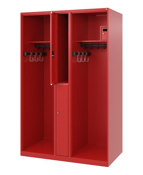 C+P Feuerwehrspind Evolo, Modell MAXI, 2 Abteile, H1850B1200T600 mm, Feuerrot, 0496315-020 S10002