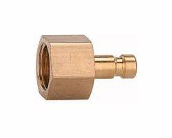 Riegler Nippel NW 2,7, Messing blank, Innengewinde, 107085