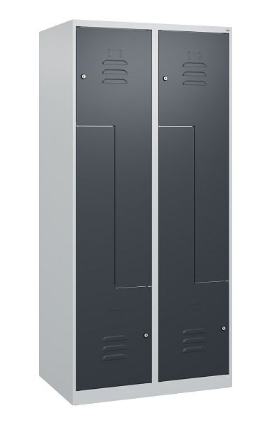 C+P Z-Spind Classic PLUS, 4 Abteile, 1700x800x500mm, 7035/7016, Zylinderschlösser, 0800037-224 S10006