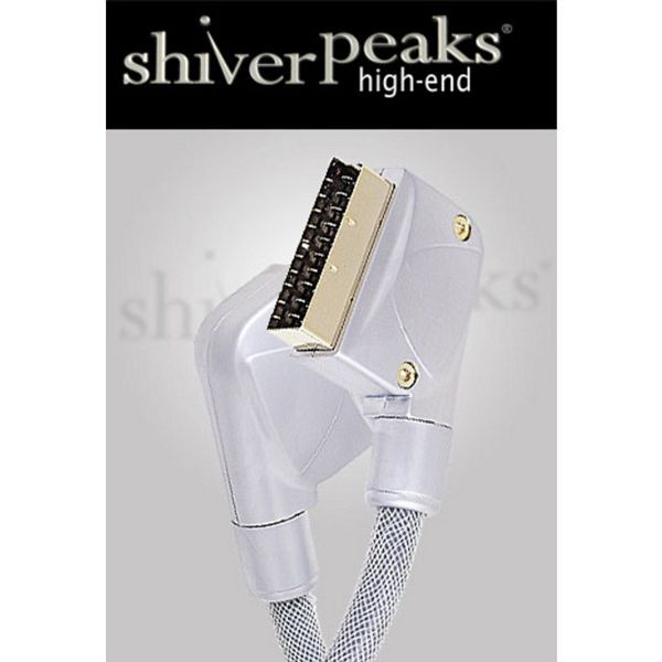 shiverpeaks HIGH-END-Video-Anschlusskabel, Scartstecker auf Scartstecker, Metall-Stecker mit vergoldeten Kontakten,-Silber-Nylon, 10,0m, 96050-SPH-L