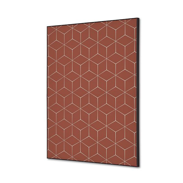 Showdown Displays Spannstoff Wanddekoration SET A2 Hexagon Rost, TFR22WA2-SET-I17