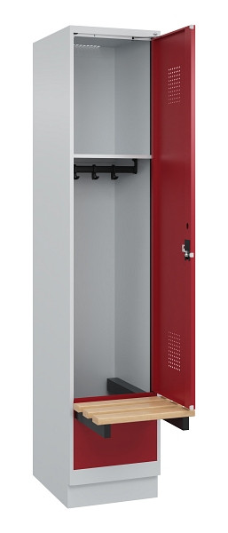 C+P Spind Evolo PLUS, 1 Abteile, 1950x400x815mm, 7035/3003, Zylinderschloss, 049040-12 S10031