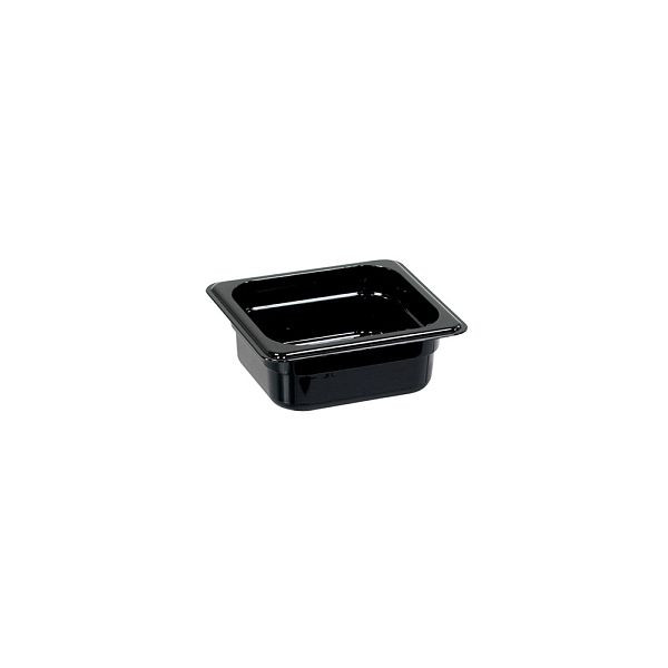 Stalgast Gastronormbehälter, Polycarbonat, schwarz, GN 1/6 (100 mm), GN1216100