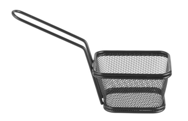 Hendi Miniatur-Frittierkörbe schwarz stapelbar, LxBxH: 105x90x60 mm, 425671